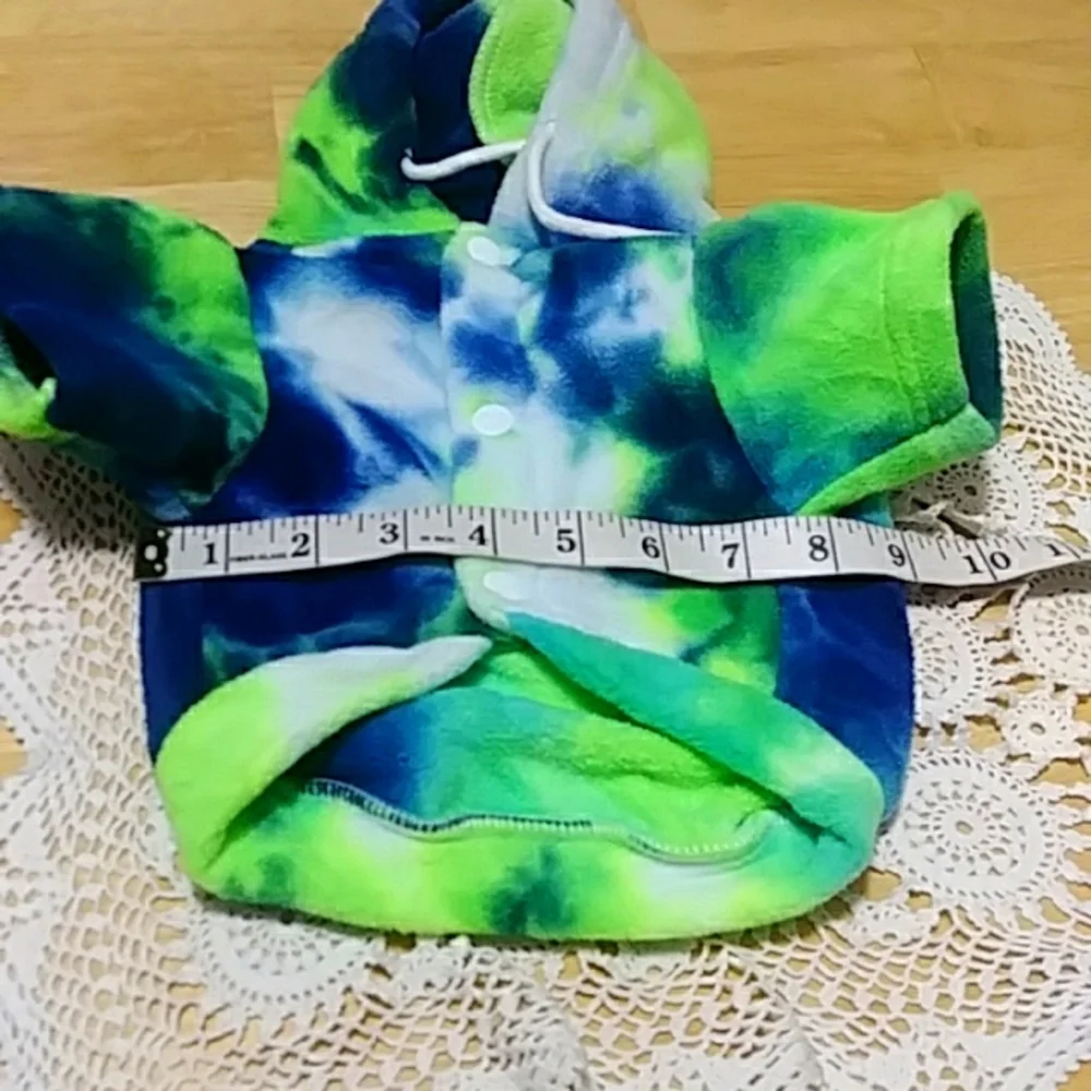Tie Dye pattern Doggie hoodie, size small